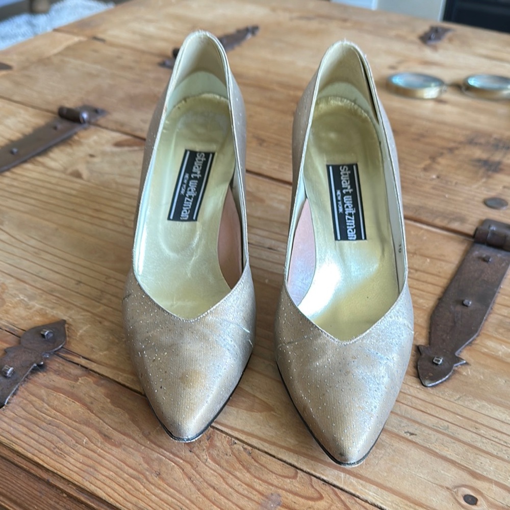 Stuart Weitzman Elegant Gold Heels